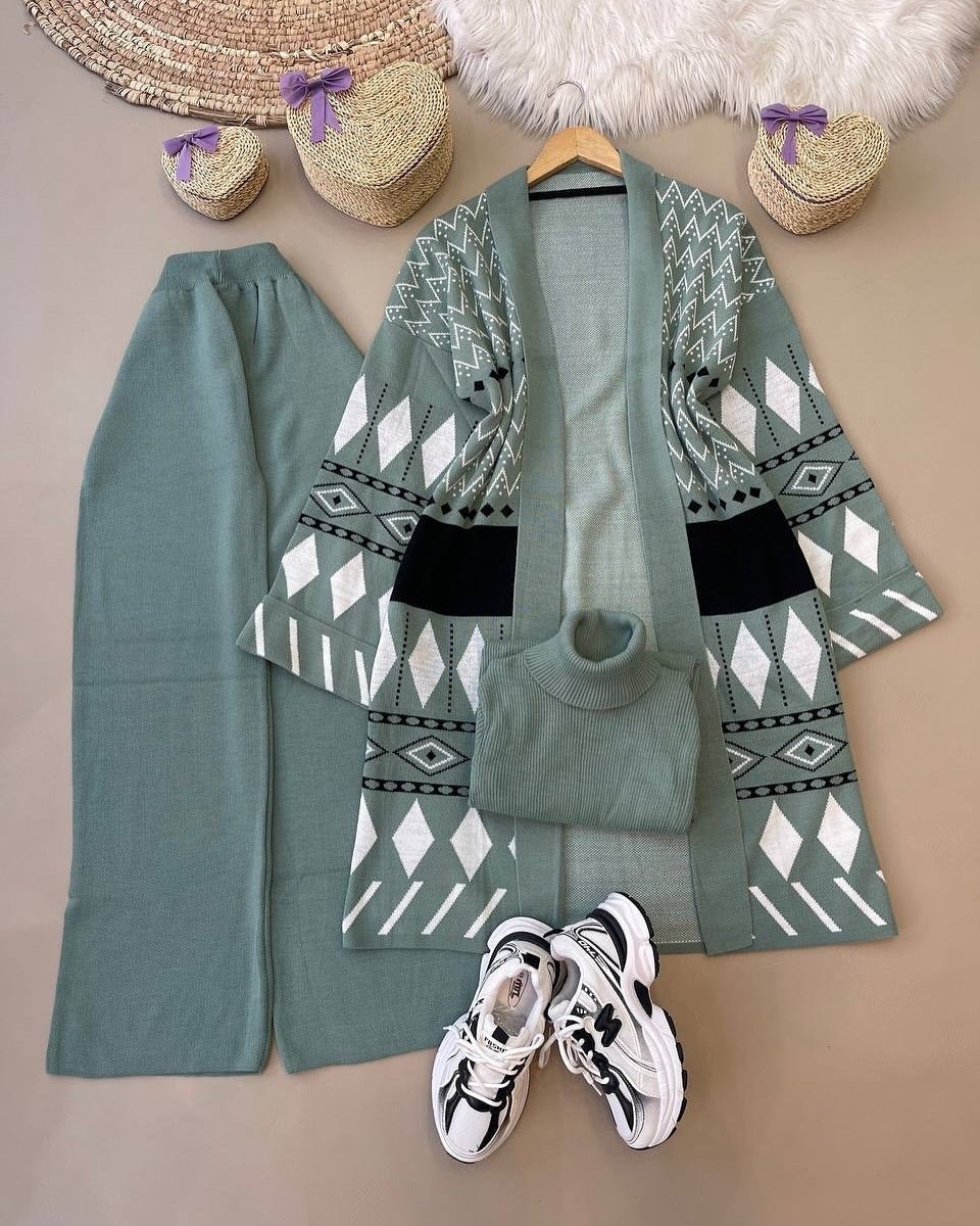 Woman 3pcs wool set for winter seasonš„¶