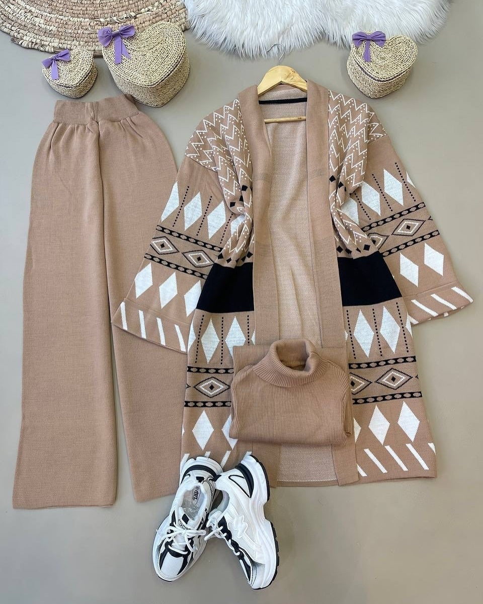 Woman 3pcs wool set for winter seasonš„¶