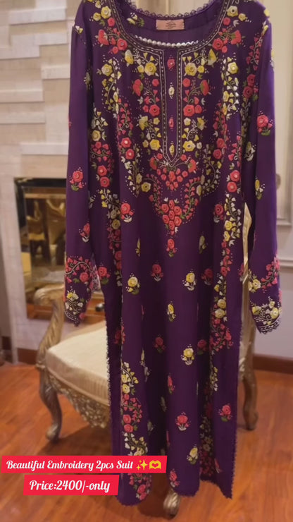 Embroidery 2pcs Suit For Women 🩷