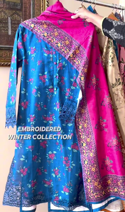 Winter Embroidery 3pcs suit collection 🥰