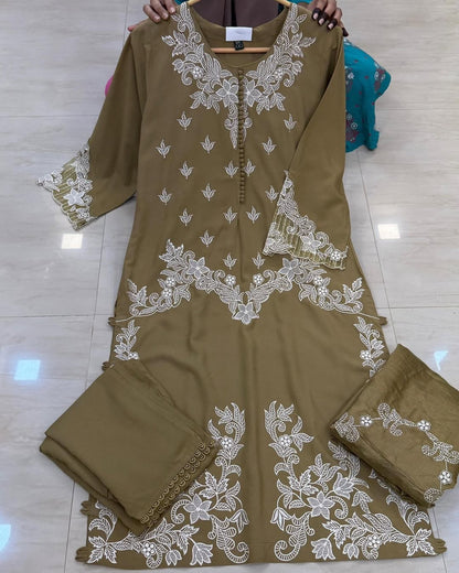 Woman Embroidery 3pcs Suit ❤️🥶