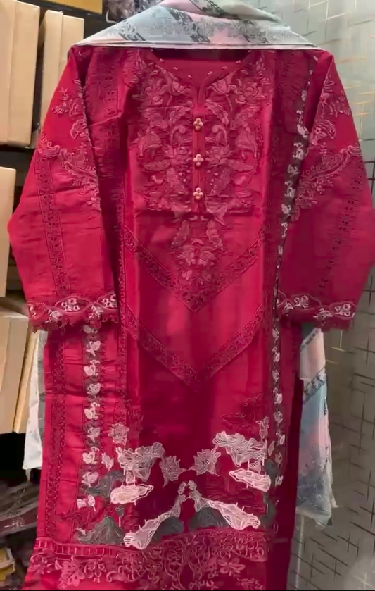 Woman Embroidery 3pcs Suit For Winter ❄️